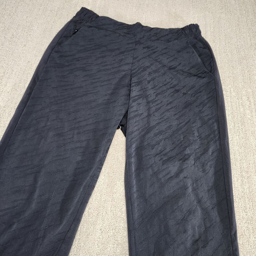 Athleta Brooklyn Textured Jogger Women‎ 10 Black Stretch Taper Pants Athleisure